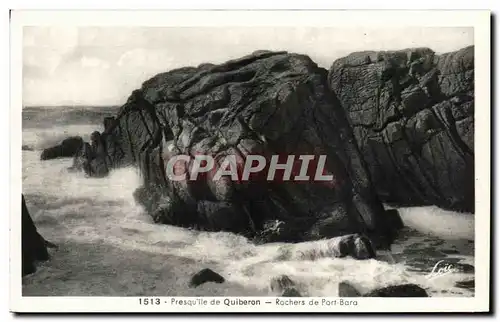 Ansichtskarte AK Presqu ile de Quiberon Rochers de Port Bara