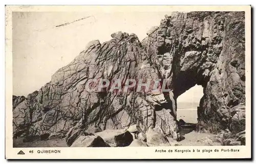 Ansichtskarte AK Quiberon Archede Kergroix a la plage de Port Bara