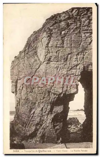 Ansichtskarte AK Presqu ile de Quiberon Port Blanc La Roche Percee