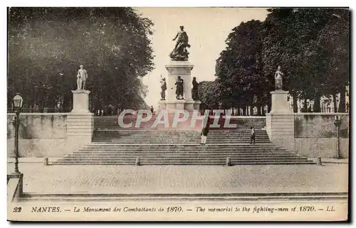 Ansichtskarte AK Nantes Le Monument des Combattans de 1870 The memorial to the fighling men of 1870