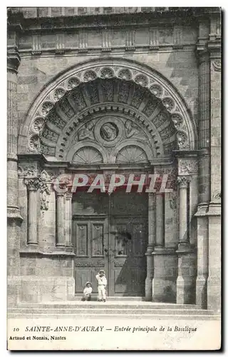 Ansichtskarte AK Sainte Anne D Auray Entree principale de la Basilique