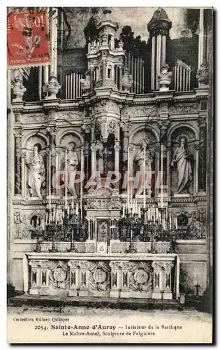Cartes postales Sainte Anne d Auray Interieur de la Basilique Le Maltre Autel Sculpture de Falguiere Orgue