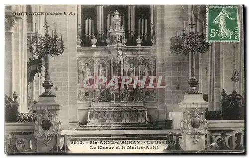 Ansichtskarte AK Bretagne Ste Anne d Auray La Basilique Le Choeur et le Maitre Autel Orgue