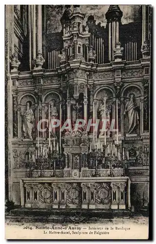 Ansichtskarte AK Sainte Anne d Auray Interietr de la Basilique Le Maitre Autel Sculprure de Falguiere Orgue