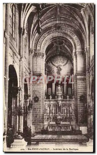 Cartes postales Ste Anne d Auray Interieur de la Basilique Orgue
