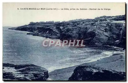 Cartes postales Sainte Marie sur Mer La Cote prise du Sablon Rocher de la Vierge