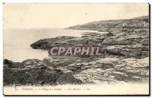 Cartes postales Pornic La Plage des Sablons Le Rochers