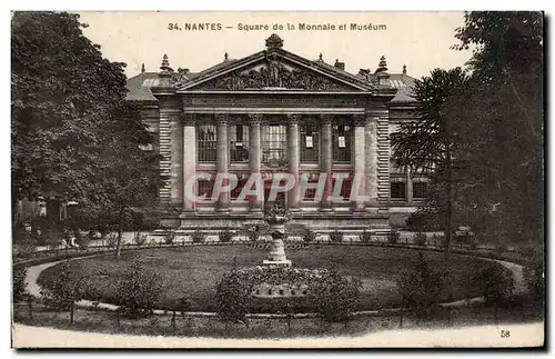 Cartes postales Nantes Square de la Monnaie et Museum