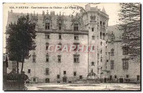 Cartes postales Nantes Cour interieure du Chateau Le Grand Logis