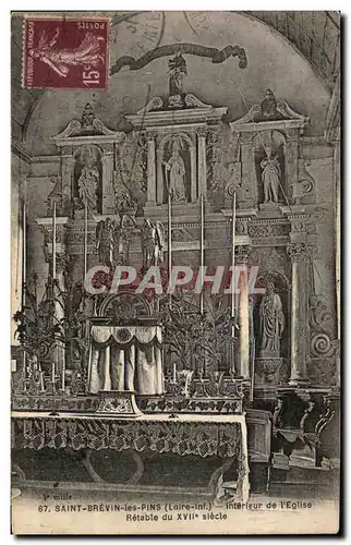 Ansichtskarte AK Saint Brevin les Pins Interieur de l Eglise Retable du XVII e siecle