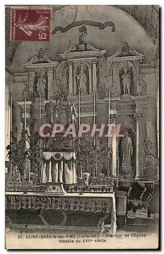 Cartes postales Saint Brevin les Pins Interieur de l Eglise Retable du XVII e siecle