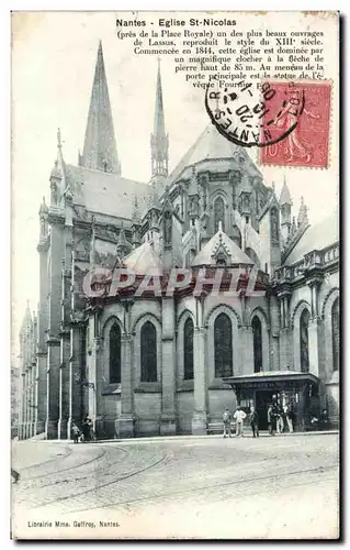 Ansichtskarte AK Nantes Eglise St Nicolas