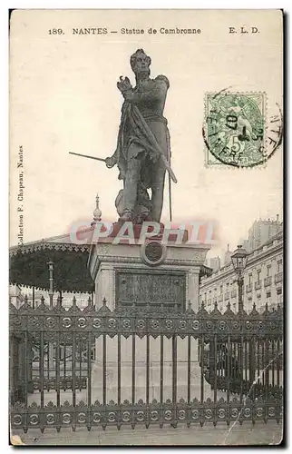 Cartes postales Nantes Statue de Cambronne