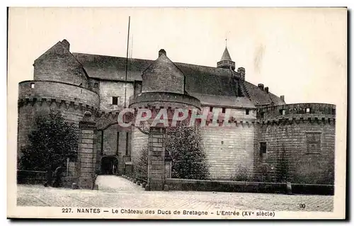 Ansichtskarte AK Nantes Chateau des Ducs De Bretagne L Entree