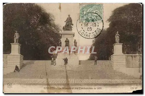 Cartes postales Nantes Le Monument des Combattants de 1870