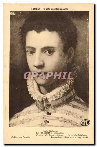 Cartes postales Nantes Musee des Beaux Arts Le Bronzino Portrait de jeune homme