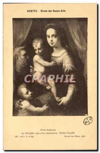 Cartes postales Nantes Musee des Beaux Arts Puligo Sainte famille