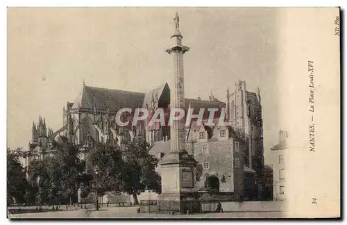 Ansichtskarte AK Nantes La Place Louis XVI