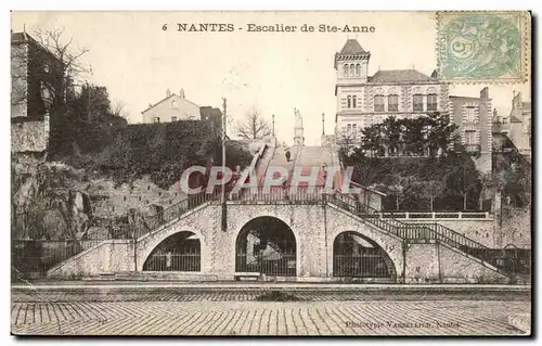 Cartes postales Nantes Escalier de Ste Anne