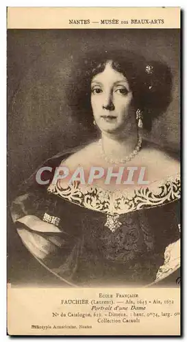 Cartes postales Nantes Musee des Baux Arts Fauchier Portrait d une dame