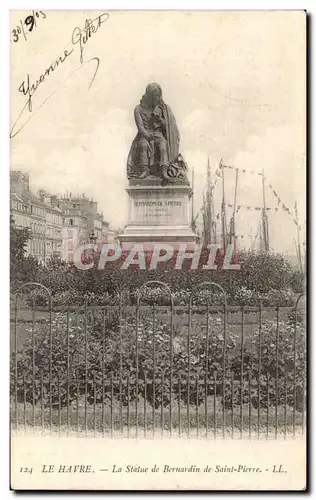 Cartes postales Le Havre La Statue de Bernardin de Saint Pierre