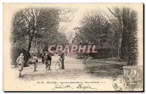 Ansichtskarte AK Havre Square Saint Roch Une Avenue Velo