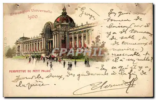 Ansichtskarte AK Perspective Du Petit Palais paris Exposition universelle 1900