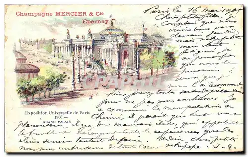 Ansichtskarte AK Champagne Mercier Epernay Exposition universelle Paris 1900