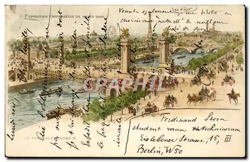 Cartes postales Exposition universelle Paris 1900 Le pont Alexandre III