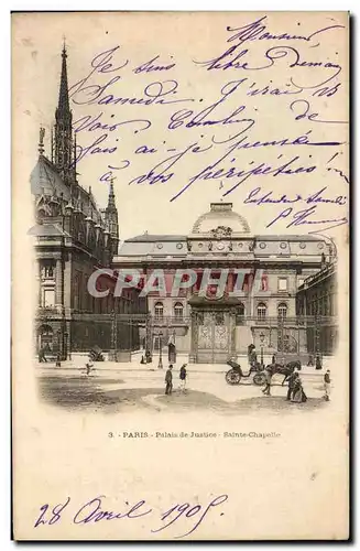 Ansichtskarte AK Paris Palais De Justice Sainte Chapelle