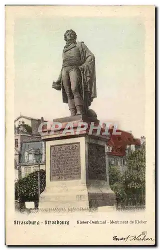 Ansichtskarte AK Strassburg Strasbourg kleber Denkmal Monument de Kleber