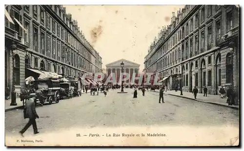 Cartes postales Paris La Rue Royale et la Madeleine