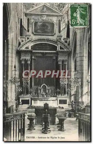 Ansichtskarte AK Troyes Interieur de I&#34Eglise St Jean