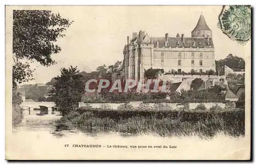 Ansichtskarte AK Chateaudun Le Chateau Vue Prise en aval du Loir