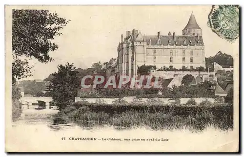 Cartes postales Chateaudun Le Chateau Vue Prise en aval du Loir