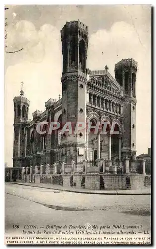 Cartes postales Lyon Basilique de Fourviere edifice par la Piete L yonnaise