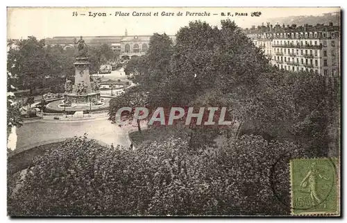 Ansichtskarte AK Lyon Place Carnot et Gare de Perrache