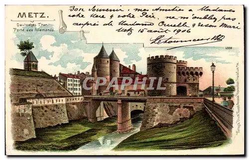 Cartes postales Metz Porte des allemands