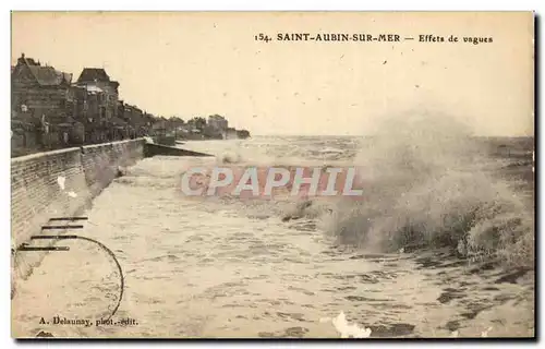Cartes postales Saint Aubin sur Mer Effets de vagues