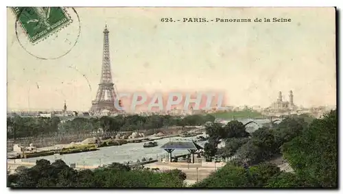 Cartes postales Paris Panorama de la Seine Tour Eiffel