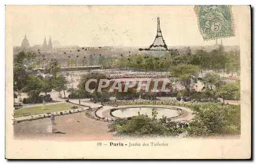 Cartes postales Paris Jardin des Tuileries Tour Eiffel