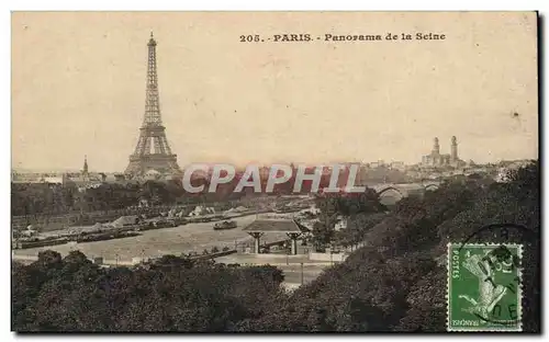 Cartes postales Paris Panorama de la Seine Tour Eiffel