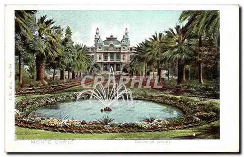 Cartes postales Monte Carlo Casino et Jardins Monaco