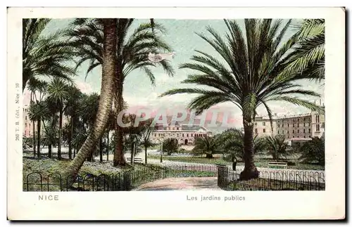 Cartes postales Nice Les jardins publics