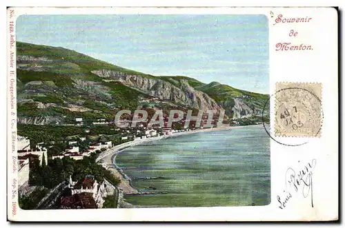 Cartes postales Souvenir de Menton