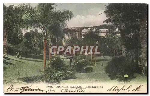 Cartes postales Monte Carlo Les Jardins Monaco