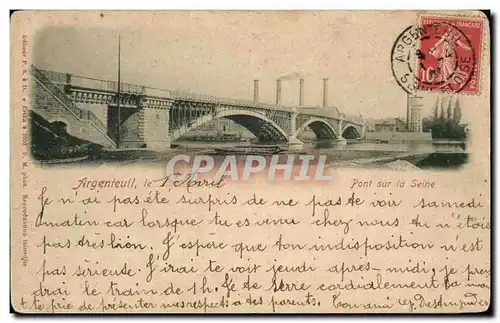 Cartes postales Argenteuil Pont sur la Seine