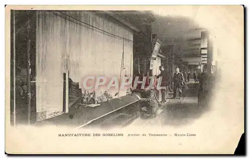 Cartes postales Manufacture Des Gobelins Ateller de Tapisserie Haute Lisse