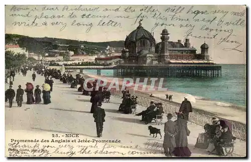 Cartes postales Nice Promenade des Anglais et Jetee Promenade