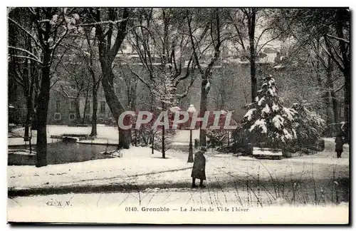 Cartes postales Grenoble Le Jardin de Ville L Hiver